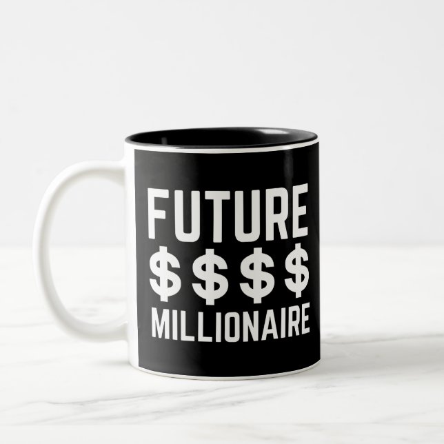 Caneca De Café Em Dois Tons Futuro Milionário (Esquerda)