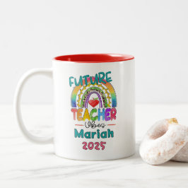 Caneca De Café Em Dois Tons Futuro Professor Personalizado 