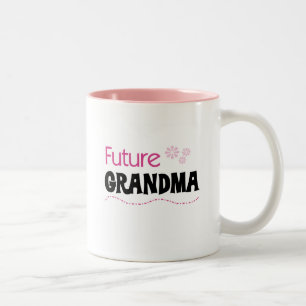 Caneca De Café Em Dois Tons Futuros Camisetas e presentes da vovó
