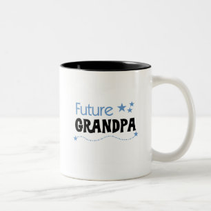 Caneca De Café Em Dois Tons Futuros Camisetas e presentes do avô
