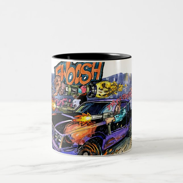 Caneca De Café Em Dois Tons Fwoosh Attack Mug (Centro)