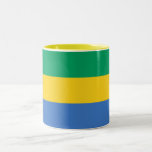 Caneca De Café Em Dois Tons Gabão Flag<br><div class="desc">Bandeira Patriótica do Gabão.</div>