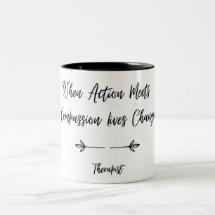 Caneca De Café Em Dois Tons Gabinete Terapista Gift Mug