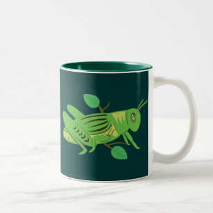 Caneca De Café Em Dois Tons Gafanhoto Verde