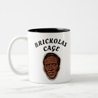 Caneca De Café Em Dois Tons Gaiola de Brickolas - Design de Nick Cage Funny