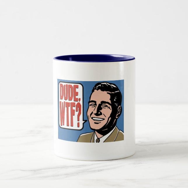Caneca De Café Em Dois Tons Gajo, WTF! (Centro)