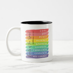 Caneca De Café Em Dois Tons Galatianos 5:22-23 Fruta do Espírito
