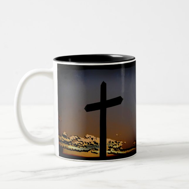 Caneca De Café Em Dois Tons Galatianos 6:14 (Esquerda)