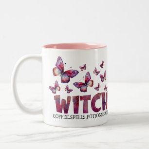 Caneca De Café Em Dois Tons Galáxia das Bruxas: Liberar Magia com Café e Ortog