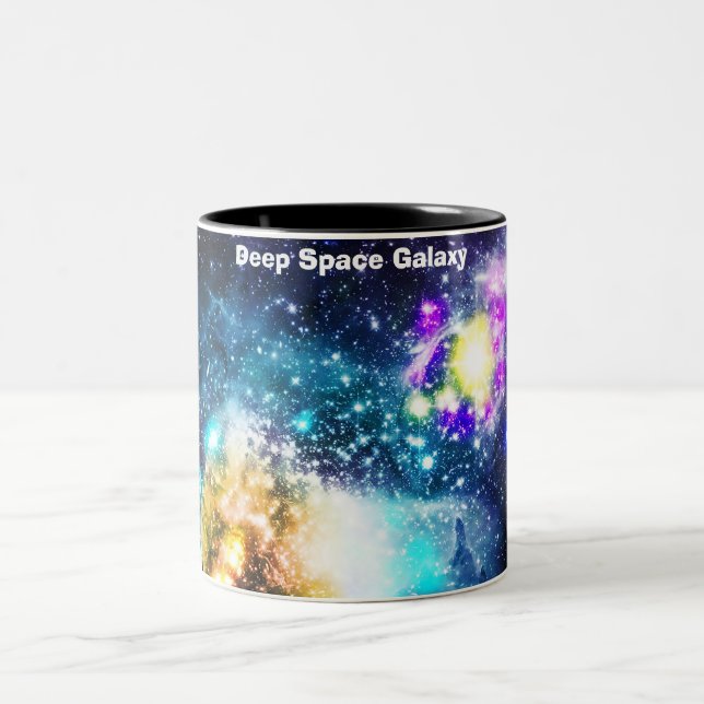Caneca De Café Em Dois Tons Galáxia do Espaço Profundo (Centro)