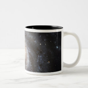 Caneca De Café Em Dois Tons Galáxia espiral 101 mais messier