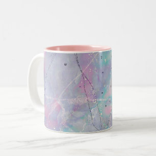 Caneca De Café Em Dois Tons Galáxia-padrão-abstrato, Mug de café com dois t