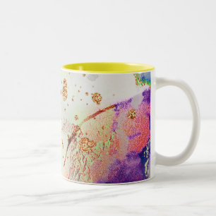 Caneca De Café Em Dois Tons Galáxia-padrão-abstrato, Mug de café com dois t