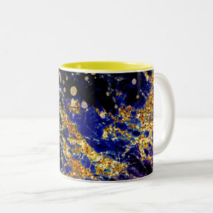 Caneca De Café Em Dois Tons Galáxia-padrão-abstrato, Mug de café com dois t