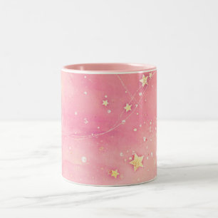 Caneca De Café Em Dois Tons Galáxia-padrão-abstrato, Mug de café com dois t