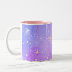 Caneca De Café Em Dois Tons Galáxia-padrão-abstrato, Mug de café com dois t