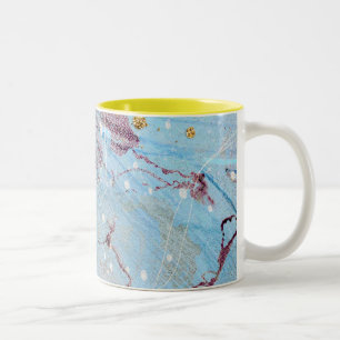Caneca De Café Em Dois Tons Galáxia-padrão-abstrato, Mug de café com dois t