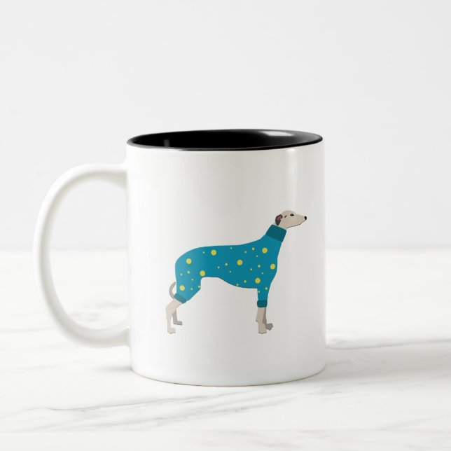 Caneca De Café Em Dois Tons Galgo (Esquerda)
