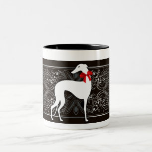 Caneca De Café Em Dois Tons Galgo elegante