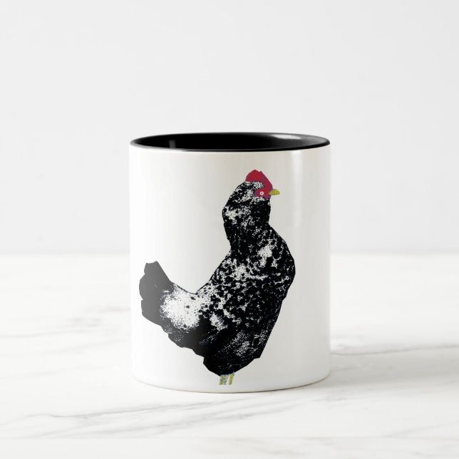 Caneca De Café Em Dois Tons Galinha azul # 2 (Centro)