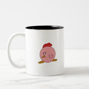 Caneca De Café Em Dois Tons Galinha Cute Chubby