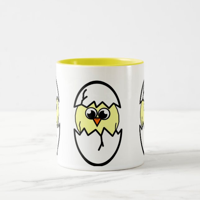 Caneca De Café Em Dois Tons Galinha Hatching (Centro)