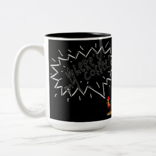 Caneca De Café Em Dois Tons Galo de café
