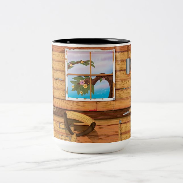 Caneca De Café Em Dois Tons Galpão de jardinagem (Centro)