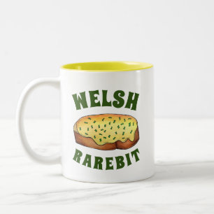 Caneca De Café Em Dois Tons Galsh Rarebit Savory Cheese Toast British Comida