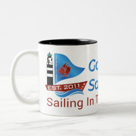 Caneca De Café Em Dois Tons Galway City Sailing Club - Logotipo Solid