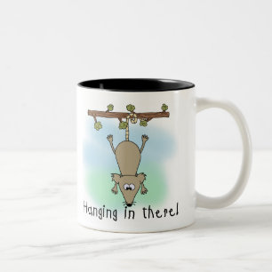 Caneca De Café Em Dois Tons Gambá que pendura dentro lá