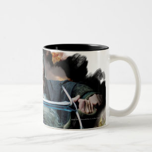 Caneca De Café Em Dois Tons Gandalf Com Espada Em Batalha