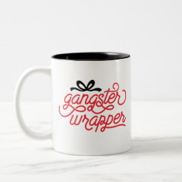Caneca De Café Em Dois Tons Gangster Wrapper Natal