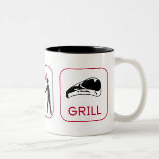 Caneca De Café Em Dois Tons Ganhe. Segue. Grade