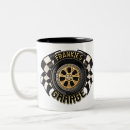 Caneca De Café Em Dois Tons Garagem de Carro de Músculo de Arco Quente com Sin
