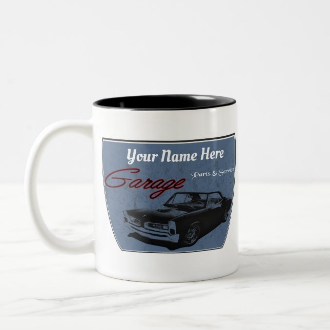 Caneca De Café Em Dois Tons Garagem personalizada de GTO (Esquerda)