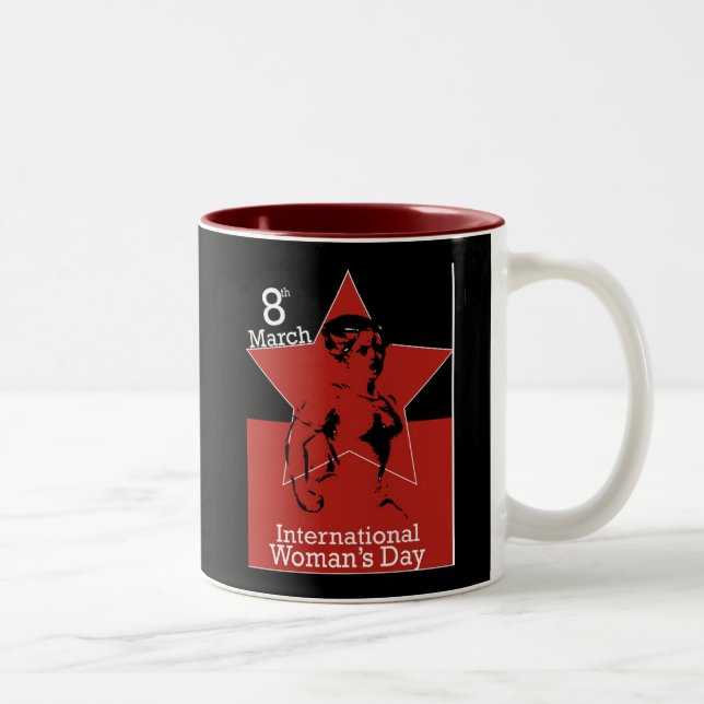Caneca De Café Em Dois Tons Garcya_greeting_card03 Dia Internacional das Mulhe (Direita)