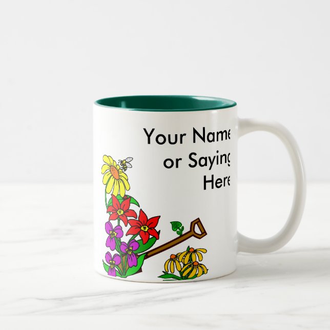 Caneca De Café Em Dois Tons Gardener Personalizado (Direita)