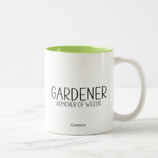 Caneca De Café Em Dois Tons Gardener Remoção De Fezes Humorosas Engraçado