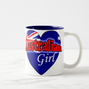 Caneca De Café Em Dois Tons Garota australiana