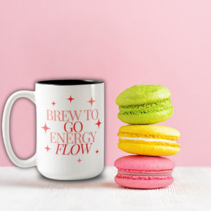 Caneca De Café Em Dois Tons Garota Bonita Arruinando Para Ir Fluir Energia Cof