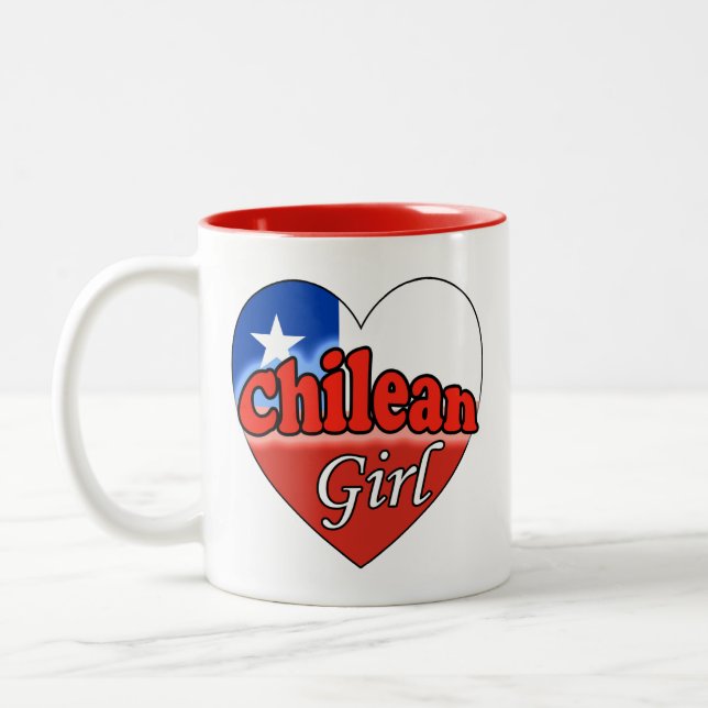 Caneca De Café Em Dois Tons Garota Chilena (Esquerda)