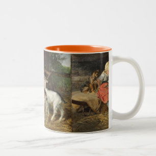 Caneca De Café Em Dois Tons Garota com Cachorro e Crianças Hermine Biedermann
