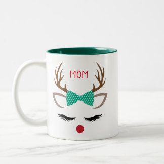 CANECA DE CAFÉ EM DOIS TONS GAROTA DE NATAL REINDEER PERIGO