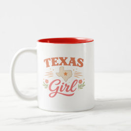 Caneca De Café Em Dois Tons Garota do Texas