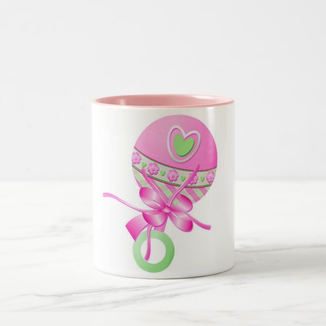 Caneca De Café Em Dois Tons Garota Doce Dando Mug (Centro)