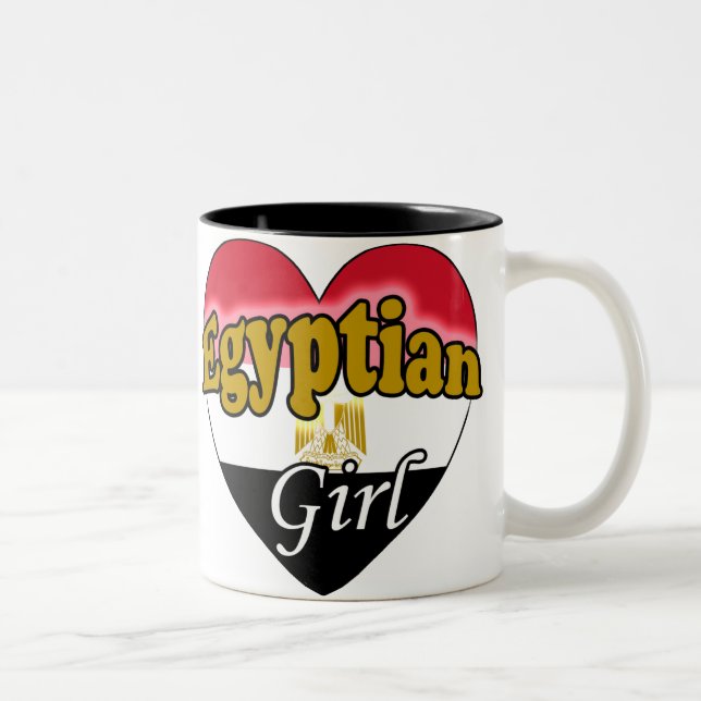 Caneca De Café Em Dois Tons Garota Egípcia (Direita)
