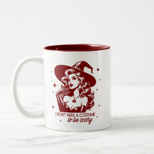 Caneca De Café Em Dois Tons Garota Glamurosa Retro dos Anos 1950 Citação Diver