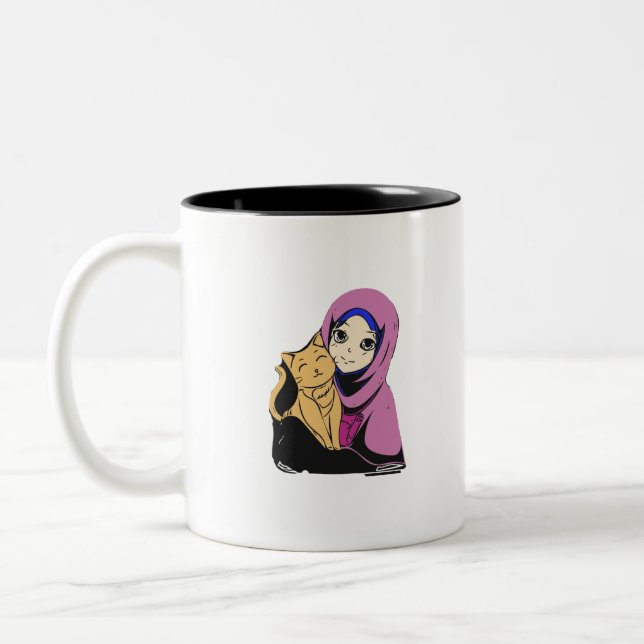 Caneca De Café Em Dois Tons Garota Hijabi (Esquerda)