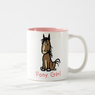 Caneca De Café Em Dois Tons Garota Pony